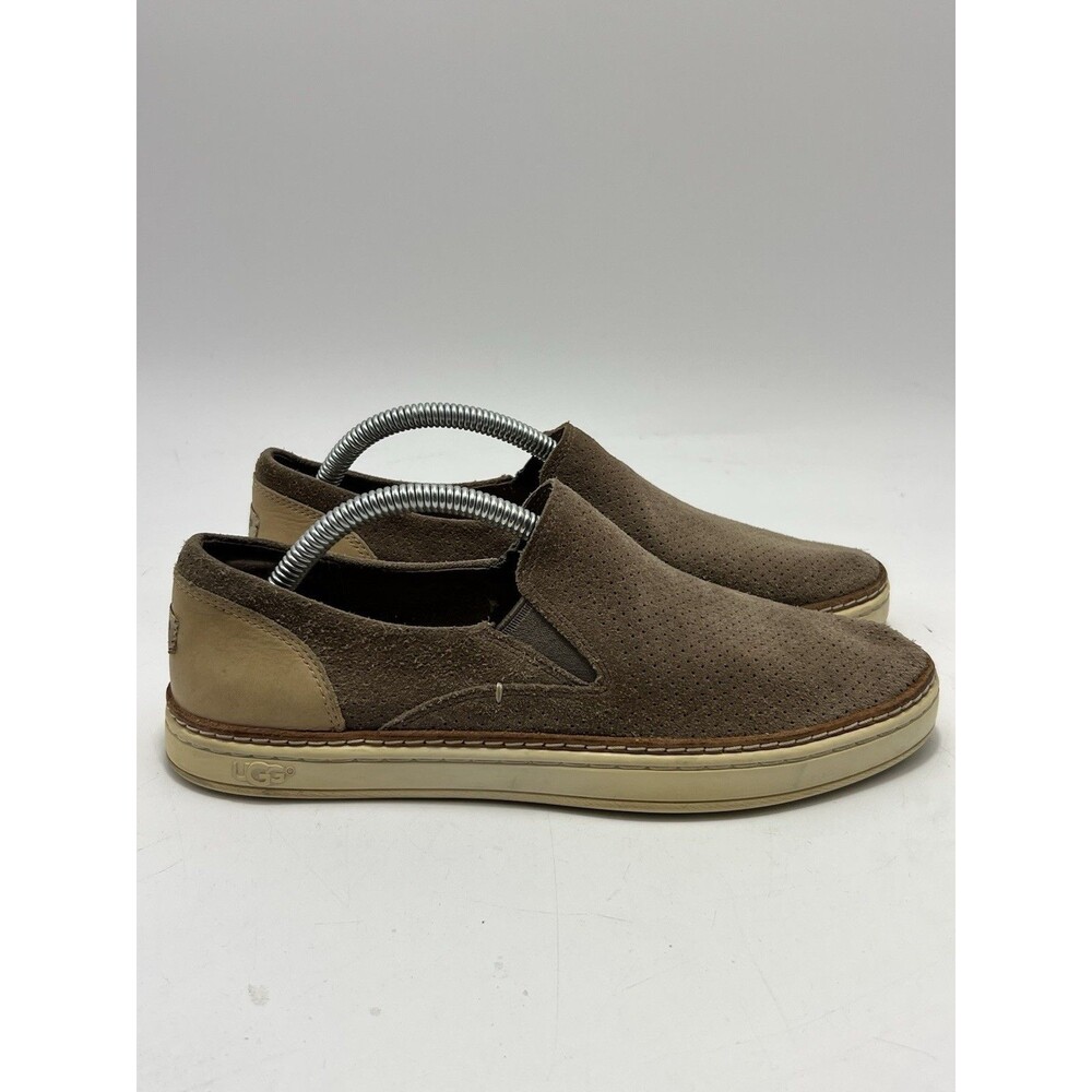Ugg Adley Women's Perforated Gray Suede Sneakers Comfort Slip On Size 6
